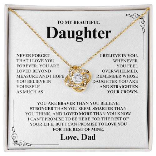 To My Daughter Necklace