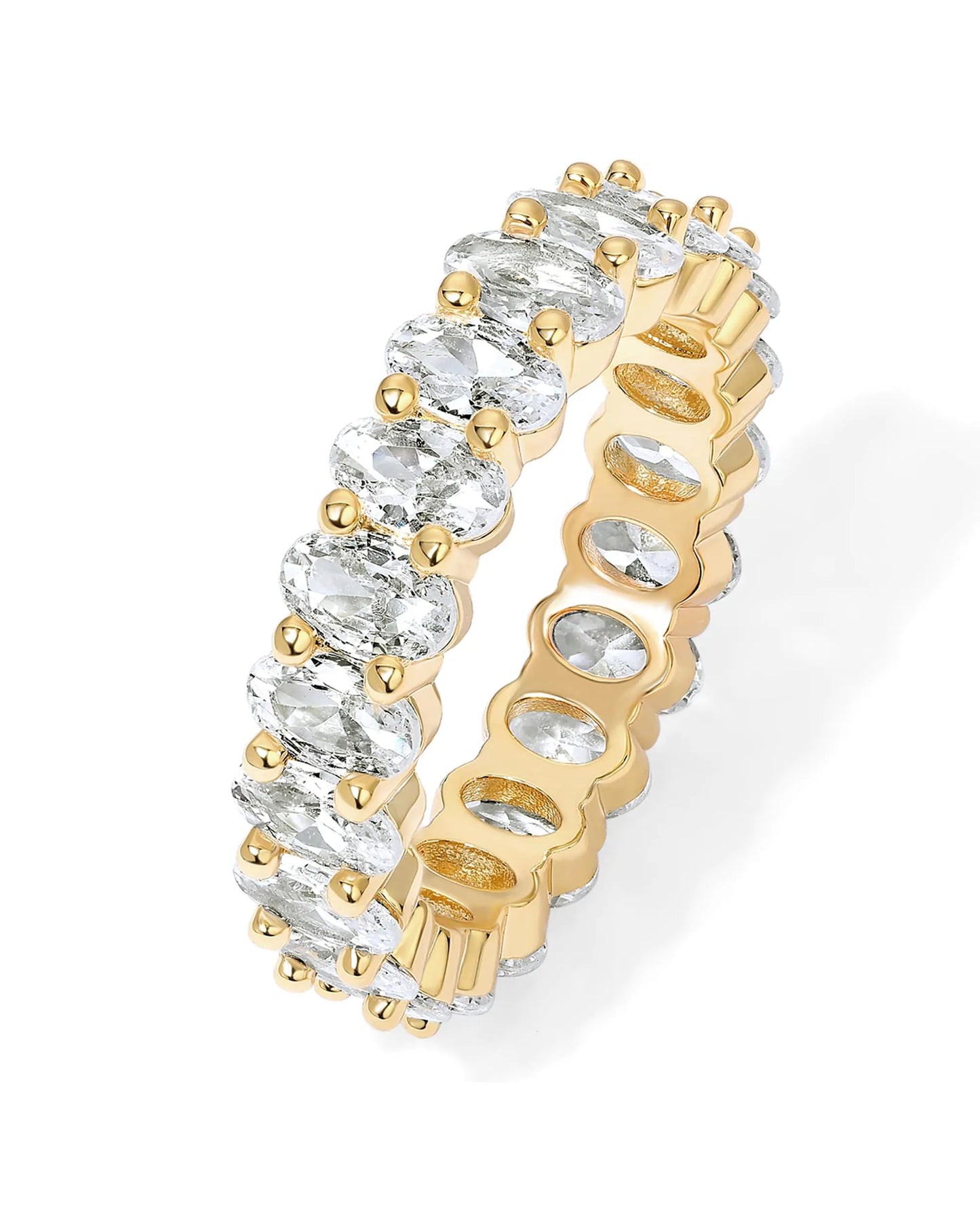 GABRIELLE 14K Gold Plated Statement Stackable Ring