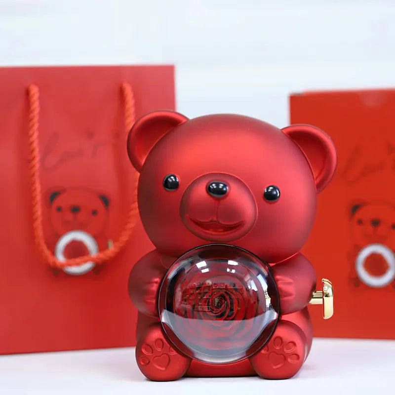 Eternal Rose Bear with Necklace