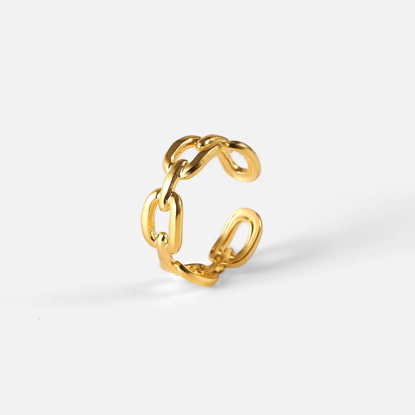 BELLA Twisted Link Chain Open Rings