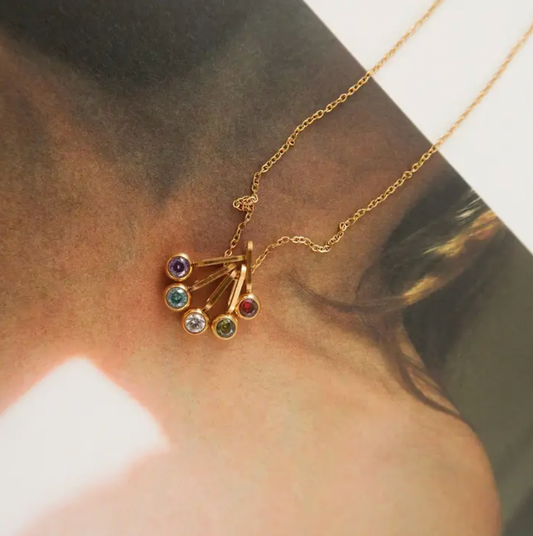 KATE Gold Five Stone Necklace