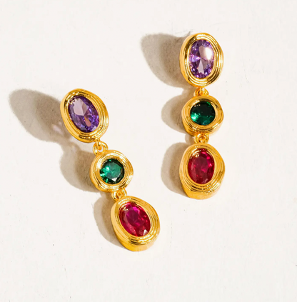 ASTOR Multi-Stone Drop Earrings