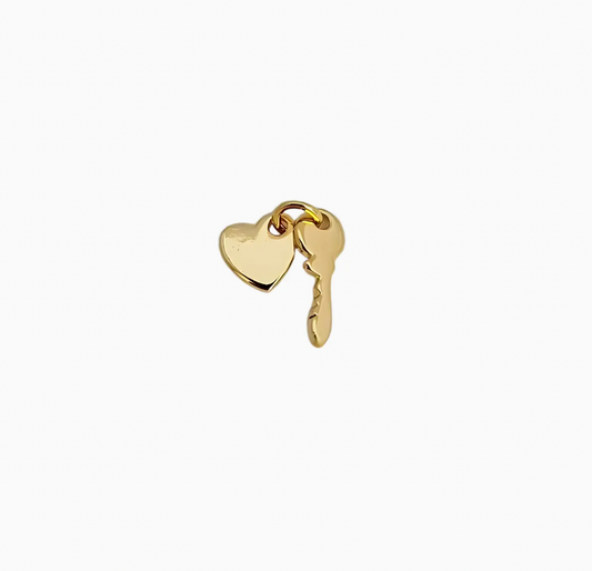 Key to My Heart Gold-Plated Charm