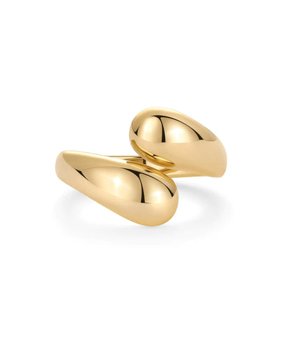 SLOAN 14K Gold Plated Chunky Open Twist Ring